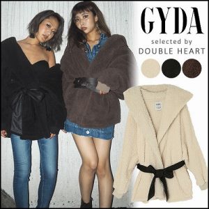 GYDA ジェイダ ベルト付きフードボアコート 071650009501