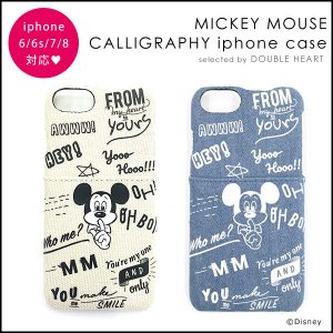 ミッキーマウス カリグラフィー iPhoneケース